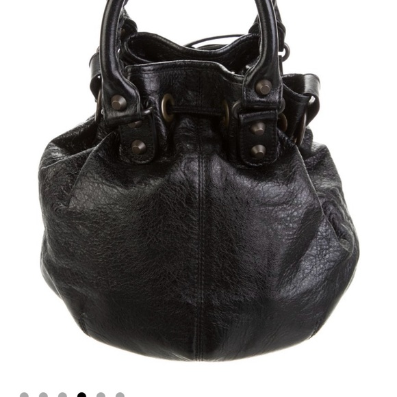 Balenciaga AUTHENTIC Black Mini Motocross Classic Pompon Bag - Picture 3 of 16